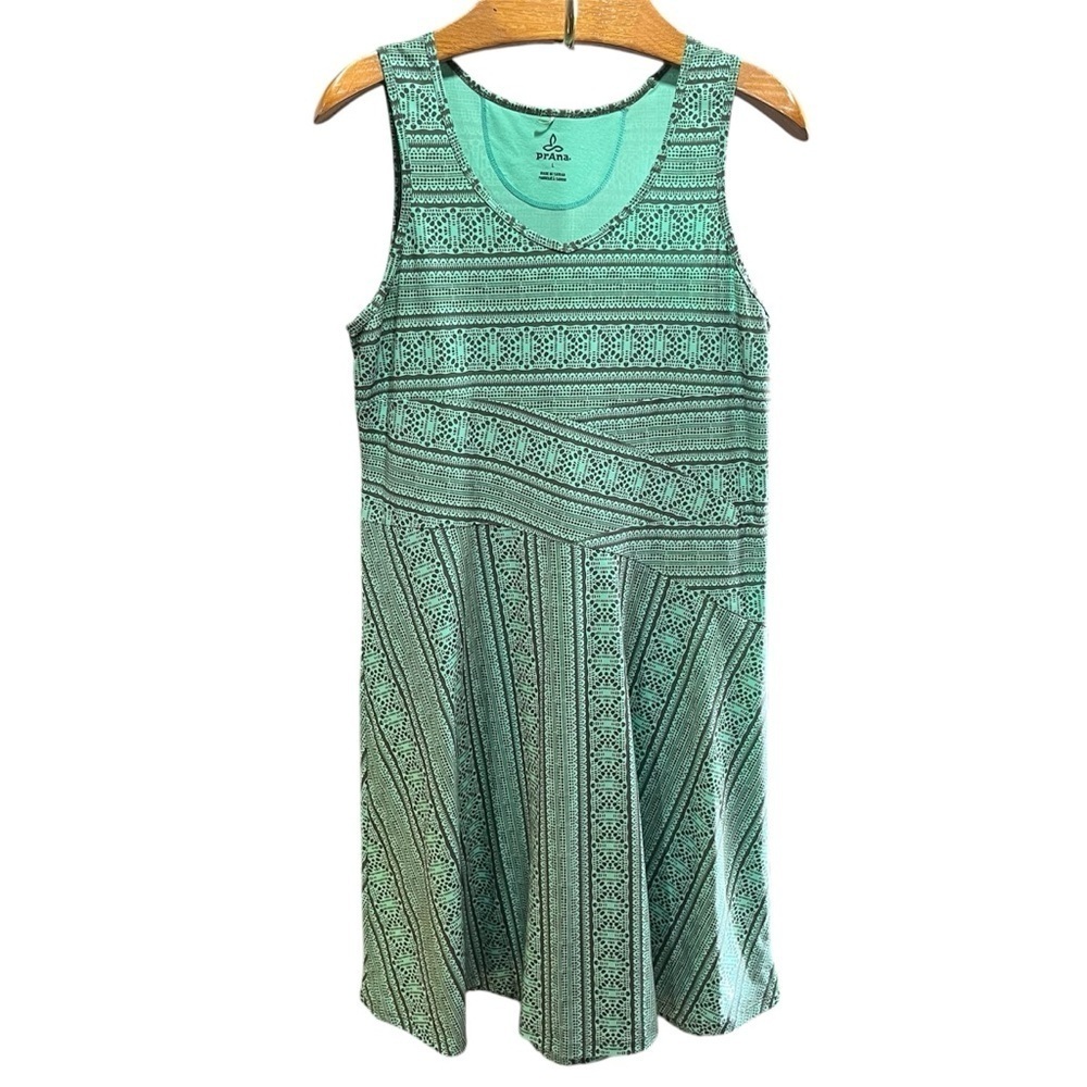 PrAna ~ Green and Brown Sleeveless Summer Dress